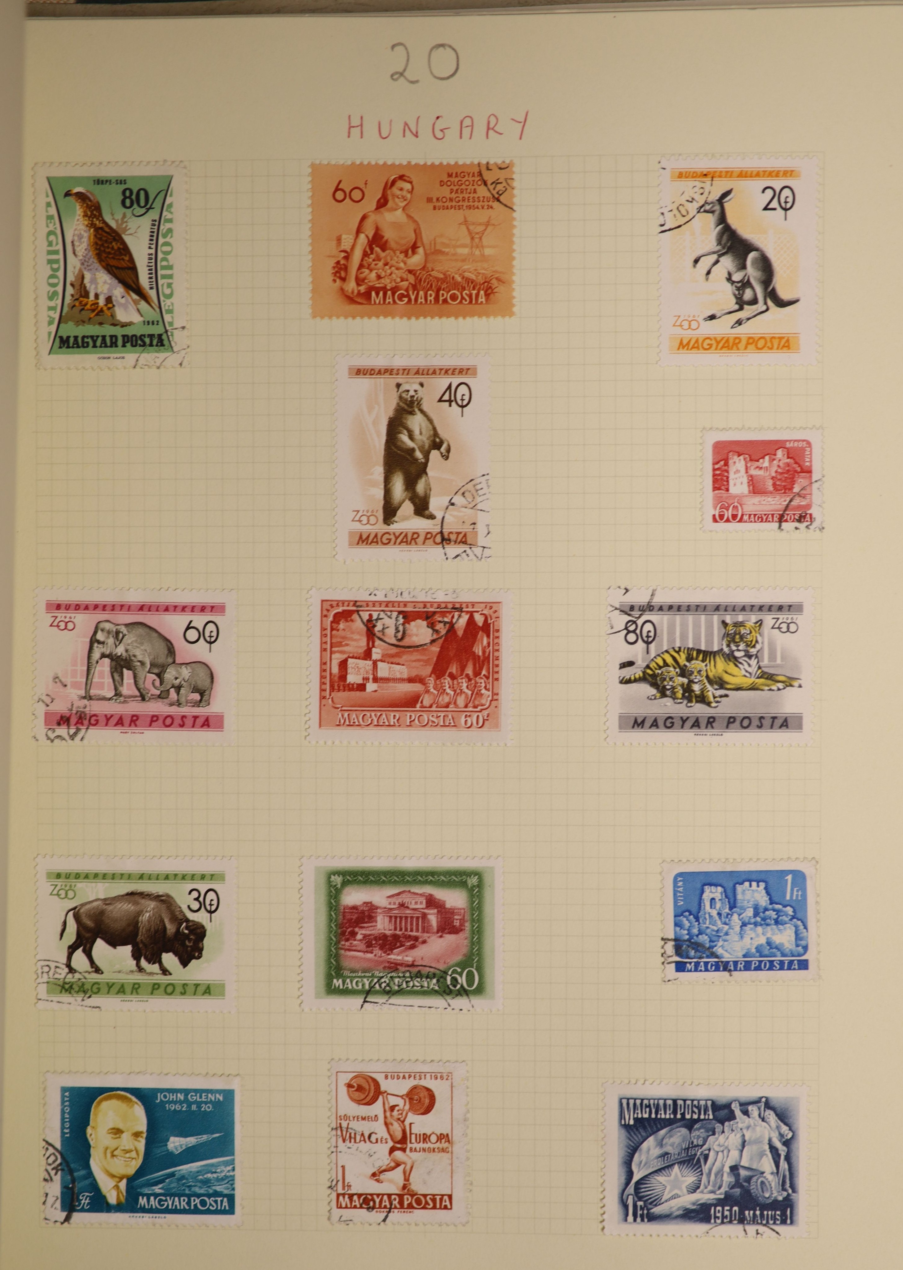 A sheet of 120 Battle of Britain 4d stamps circa 1960-65 together with three albums of World stamps, various